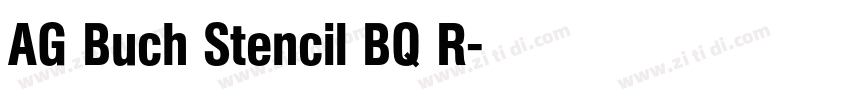 AG Buch Stencil BQ R字体转换